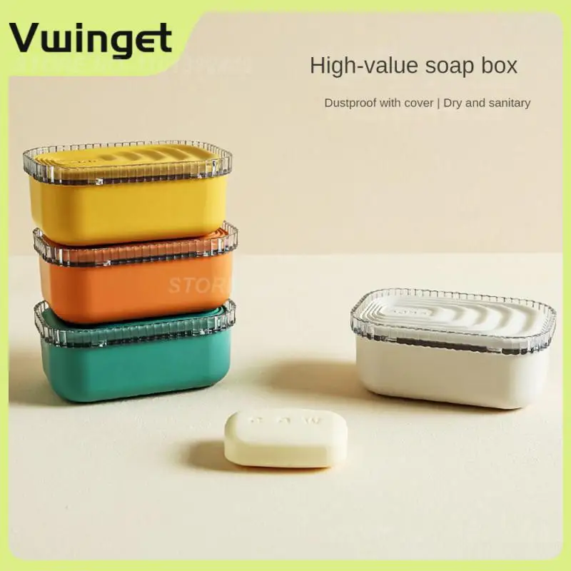 

Коробка для мыла с крышкой, многоцветная Толстая Портативная Коробка для мыла, 14,5 × 9,5 × 5 см, полипропиленовая Коробка для мыла, держатель для мыла, Товары для ванной комнаты, водонепроницаемая