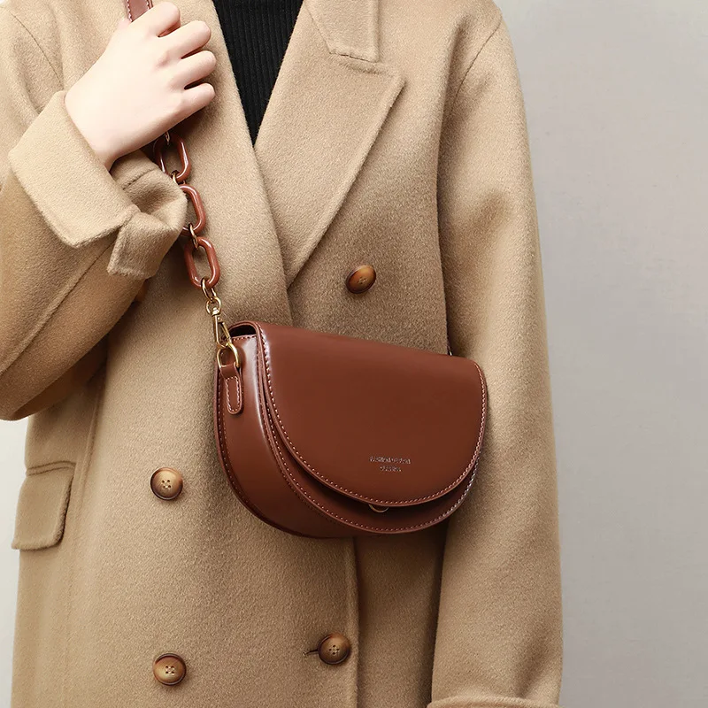 

Viney Bag 2022 new cross-body bag High quality stylish leather small bag stylish single shoulder saddle bag