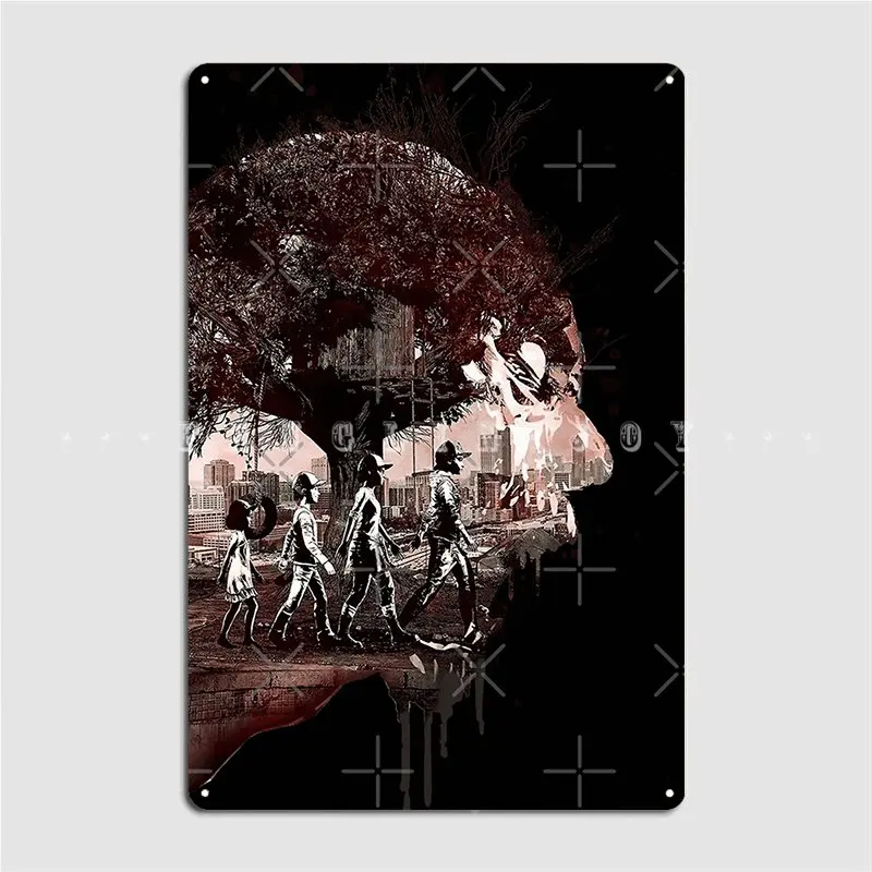 

The Walking Dead Game Definitive Edition Logo Metal Sign Pub Living Room Vintage Poster Tin Sign Posters