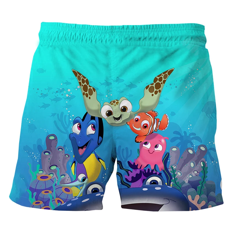 Disney Finding Nemo Kids Summer Shorts Casual Beach Pants 3D Printed Goldfish Shorts Quick Dry Breathable Comfortable  Pants