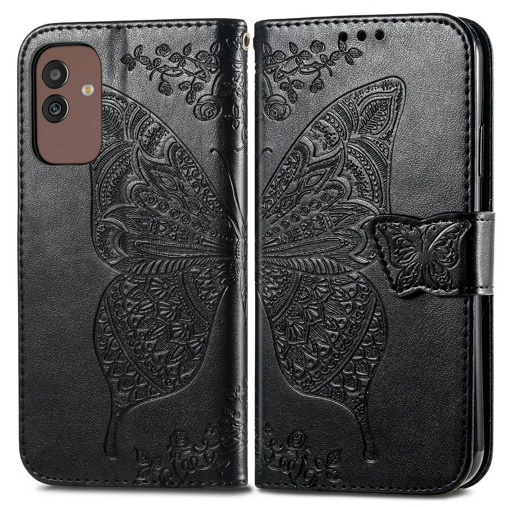 

2023 M13 M 23 2022 Book Case Butterfly Leather Wallet Etui for Samsung Galaxy M23 Case 360 Protect Phone Cover Coque Samsung M33