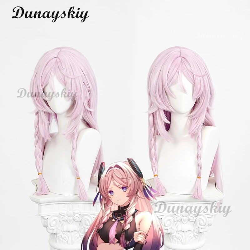 Парик для косплея по мотивам аниме Genshin Impact Citlali длиной 75 см с розовым и фиолетовым