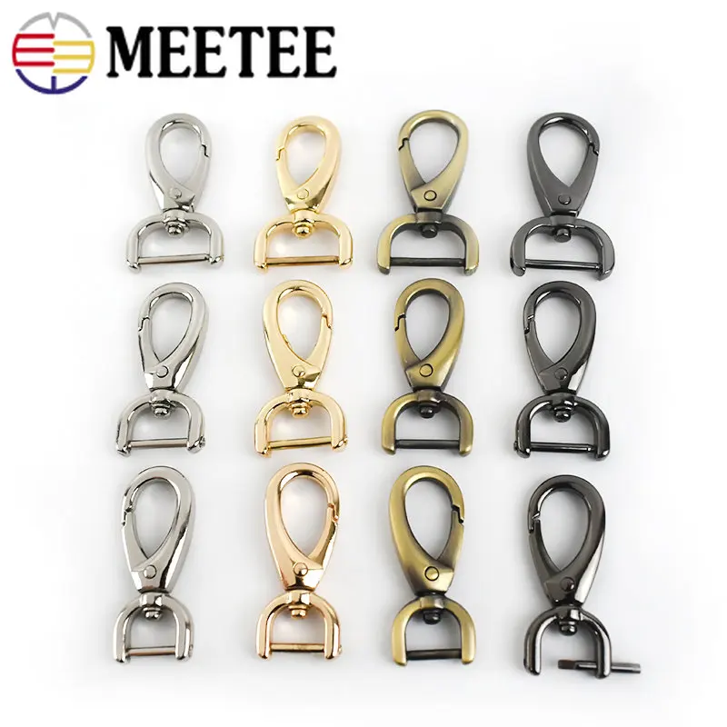 

10Pcs 16/20/25/38mm Metal Buckles Removable Lobster Carbiner Dog Collar Keychain Swivel Trigger Clips Snap Hook DIY Accessories