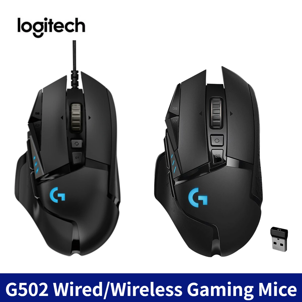 

Мышь Logitech G502 HERO/LIGHTSPEED для электронных спортивных геймеров, проводная/Беспроводная мышь LIGHTSYNC с RGB подсветкой, 400 IPS 100 - 25600 dpi