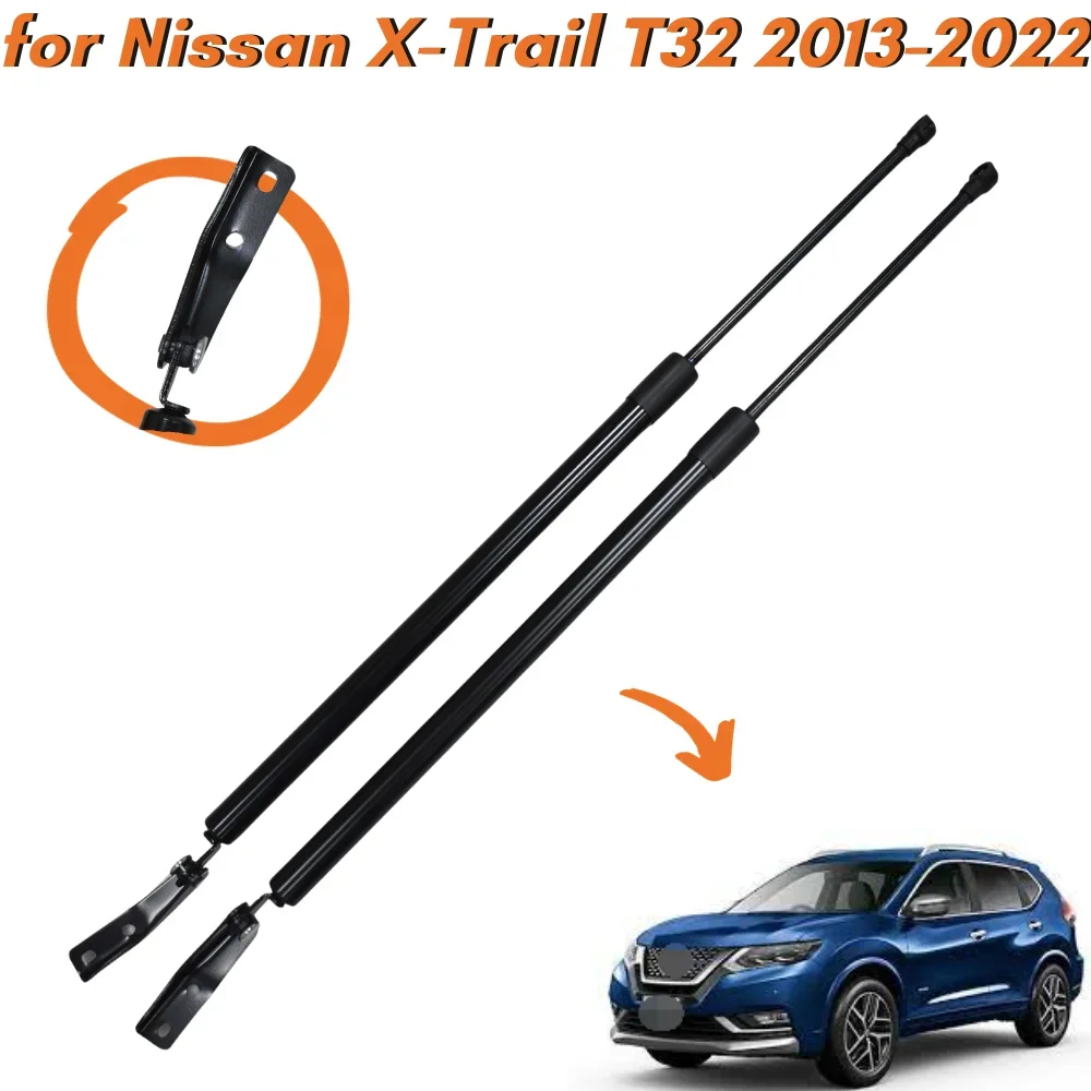 Фото Кол-во (2) багажные стойки для Nissan X-Trail Rogue T32 SUV 2013-2022 904504CL0A задние газовые пружины, амортизационные подъемники №1