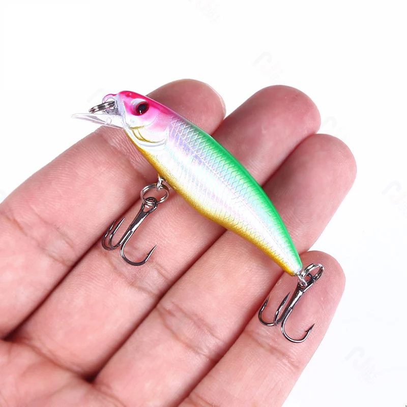 

1pcs New Mini Bionic Lures Wobblers Fishing Lure 4.3g 6cm Minnow Fake Bait Artificial Sinking Hard Baits Sea Bass Fishing Tackle