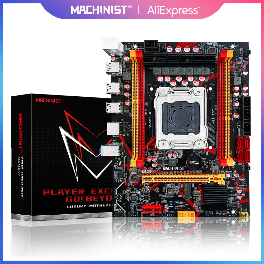 MACHINIST X79 Motherboard LGA 2011 Support Xeon E5 2650 V2 2689 2620 CPU Processor DDR3 ECC RAM Memory NVME M.2 M-ATX X79-RS7