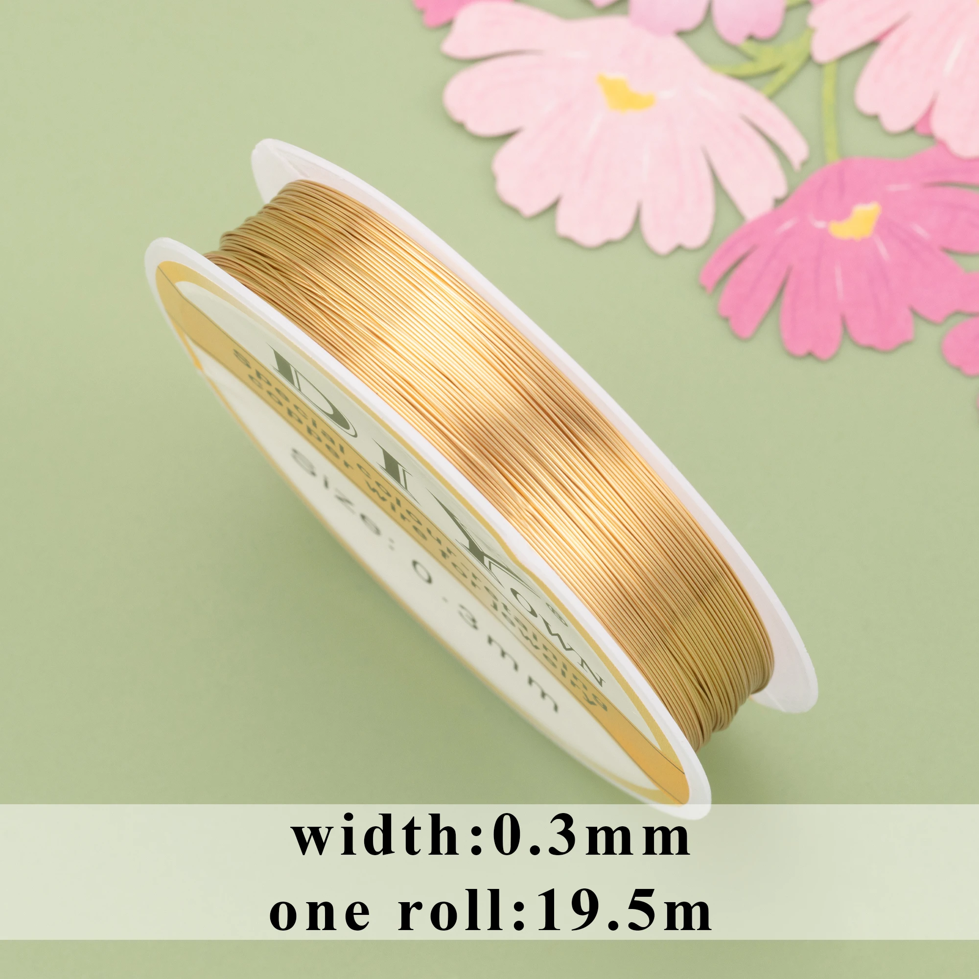 YEGUI M788 jewelry accessories copper wire 18k gold plated 0.3 microns making diy bracelet necklace one roll/lot |