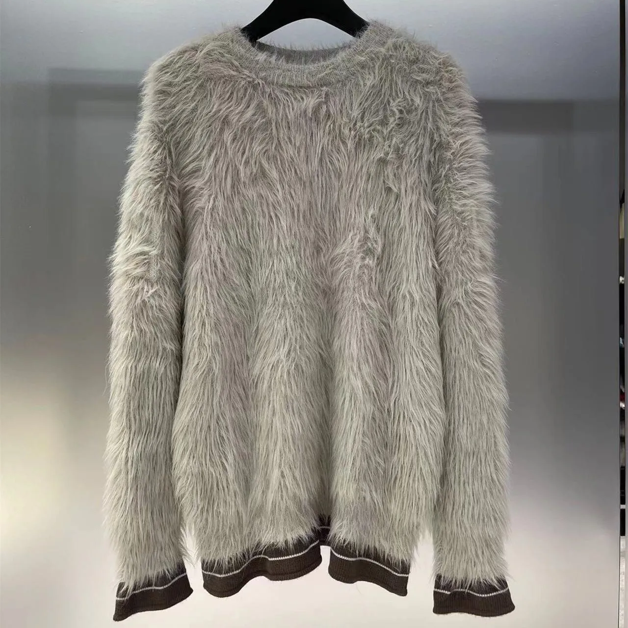 

Women's Luxury Brand Pullover Original Mohair Design High-end Unisex Fashion Sweater High Quality Men's Famous Trend Knitwear