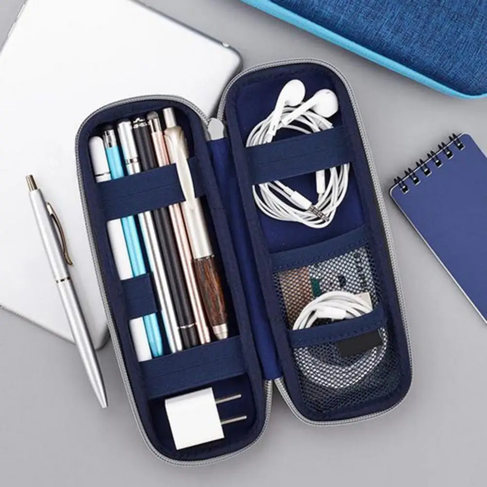 

Компактный футляр для ручек, сетчатый карман, износостойкий легкий бандаж, фиксированный сетчатый карман, сумка для канцелярских принадлеж...