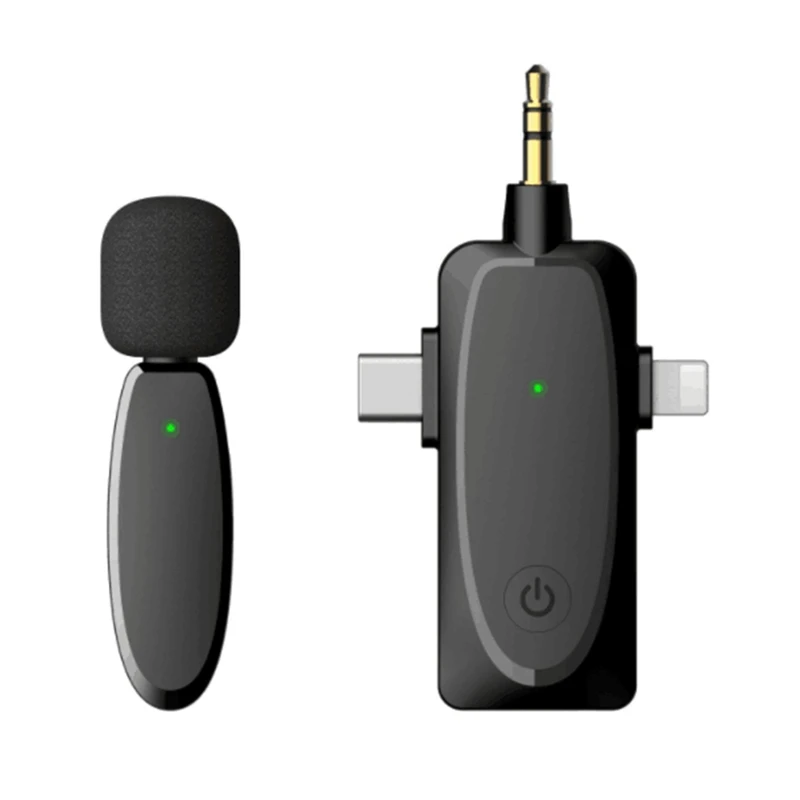 

Беспроводной петличный микрофон 3 в 1 с функцией аудиомонитора, Vlog Mic для компьютерной камеры Iphone Android