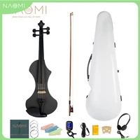 naomi 44 electric violin triangle violin case carbon fiber kit w violin tunerbrazilwood bowviolin stringsbridge whole set