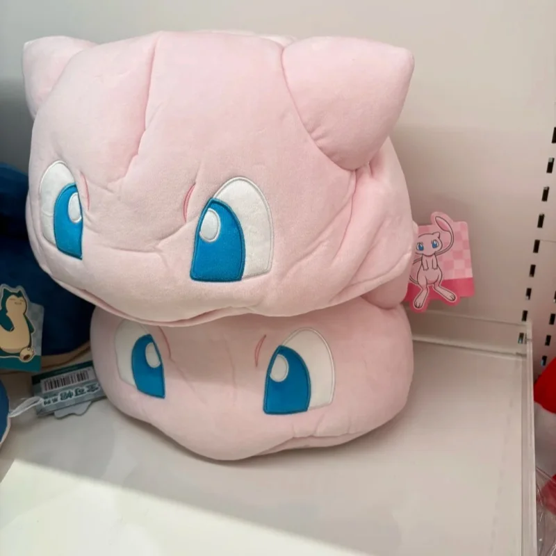 Фото Новая серия плюшевых головных уборов-капелюхов PokéMon: Снорлакс, Саблай, Мирайдон. Мультяшные плюшевые шапки-капюшоны, коллекционные украшения, игрушки. №2