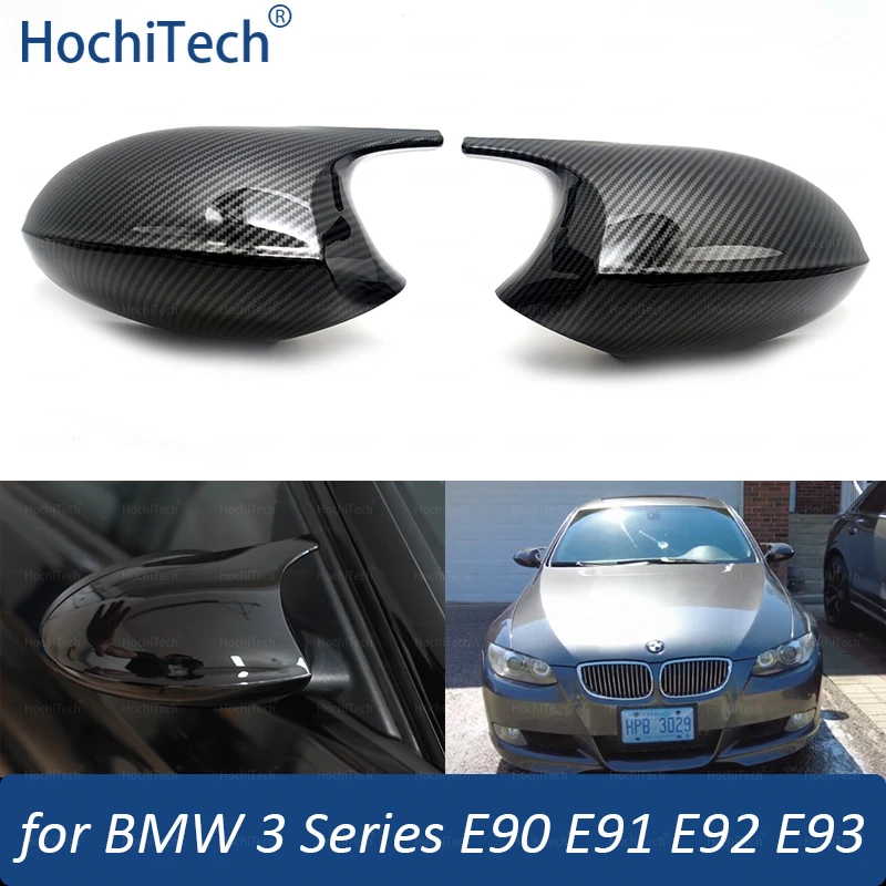 M3 M Look Style Horn Carbon Fiber Pattern Mirror Cover for BMW 3 series E90 E91 E92 E93 316i 318i 320i 323i 325i 328i 330i 335i