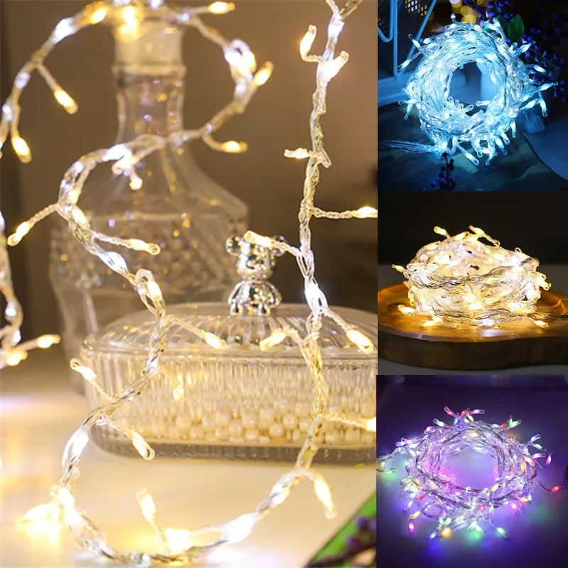 wtyczki EU wodoodporny 2 5 м petarda LED Lights String Fairy Garland wodospad lampa boże narodzenie wesele oświetlenie świąteczne