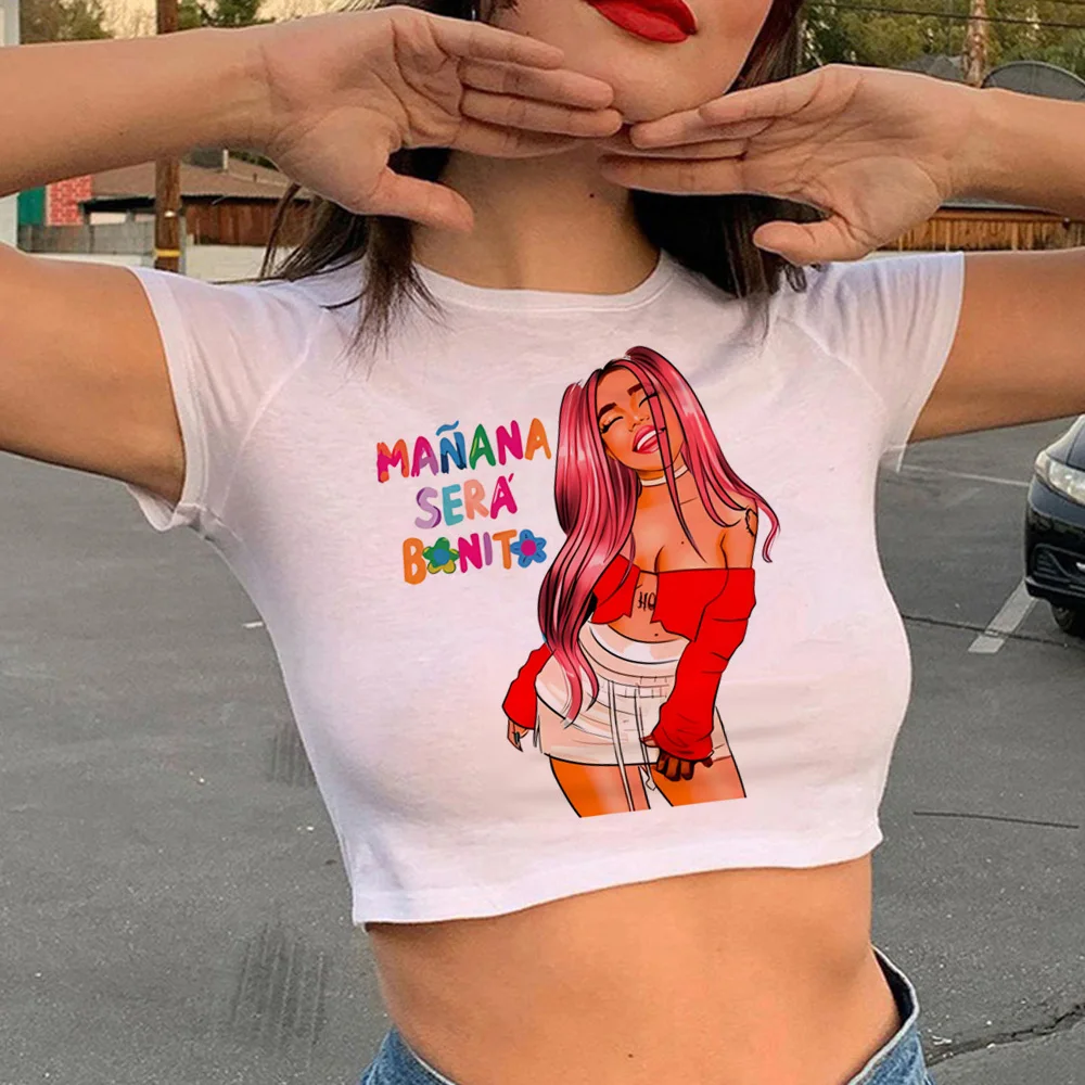 Karol g Женская футболка Манга дизайнерская уличная одежда y2k для девушек