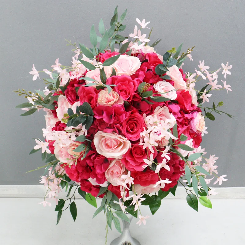 Розово-красный искусственный Фотофон для свадьбы реквизит Роза цветочная