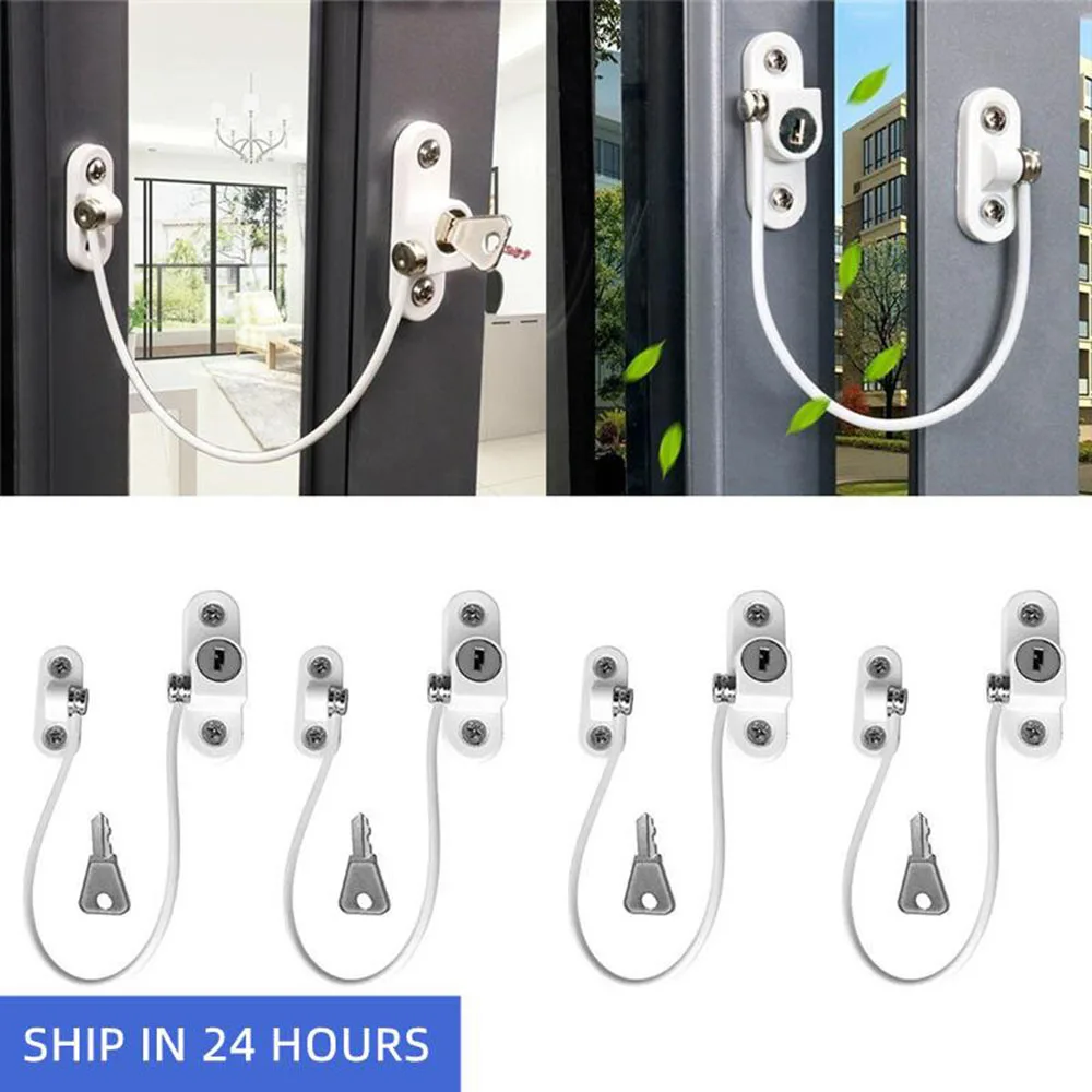 

4/8Pcs/lot Child Protection Baby Safety Window Lock Stainless Steel Child Safety Locks Protection for Windows From Children Lock