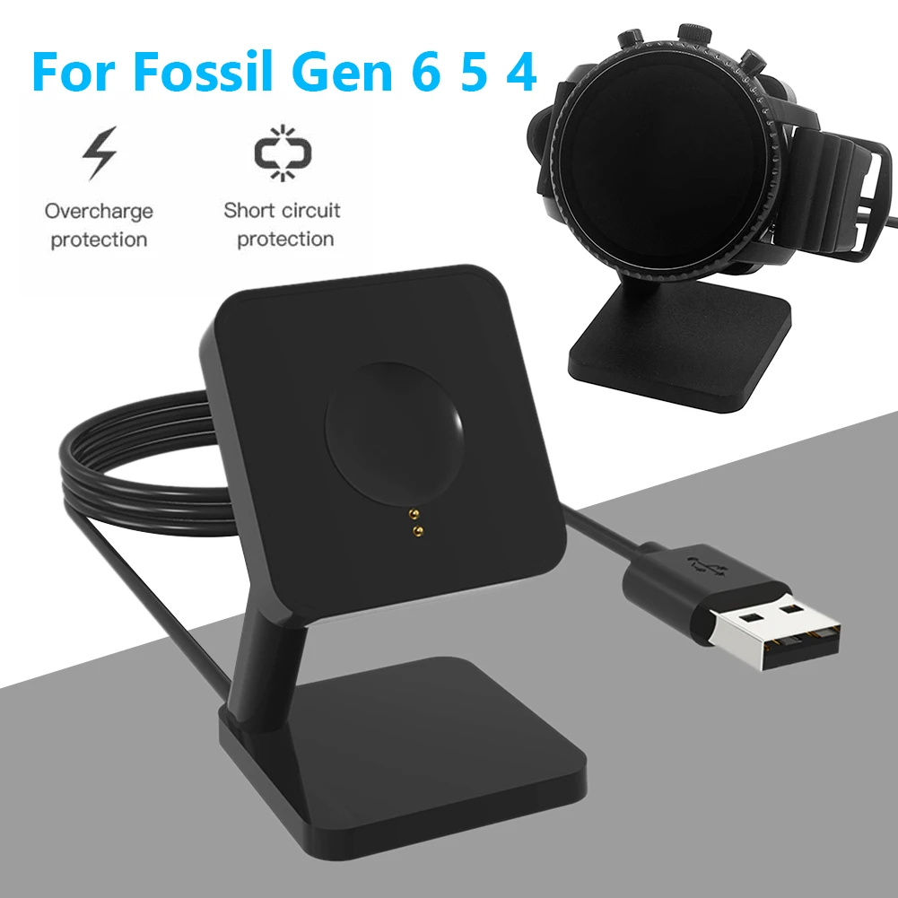 

Sport Watch Dock Charger Adapter Smartwatch Charging Cable Power Charge Wire Stand for Fossil Gen 6/5/4 Device