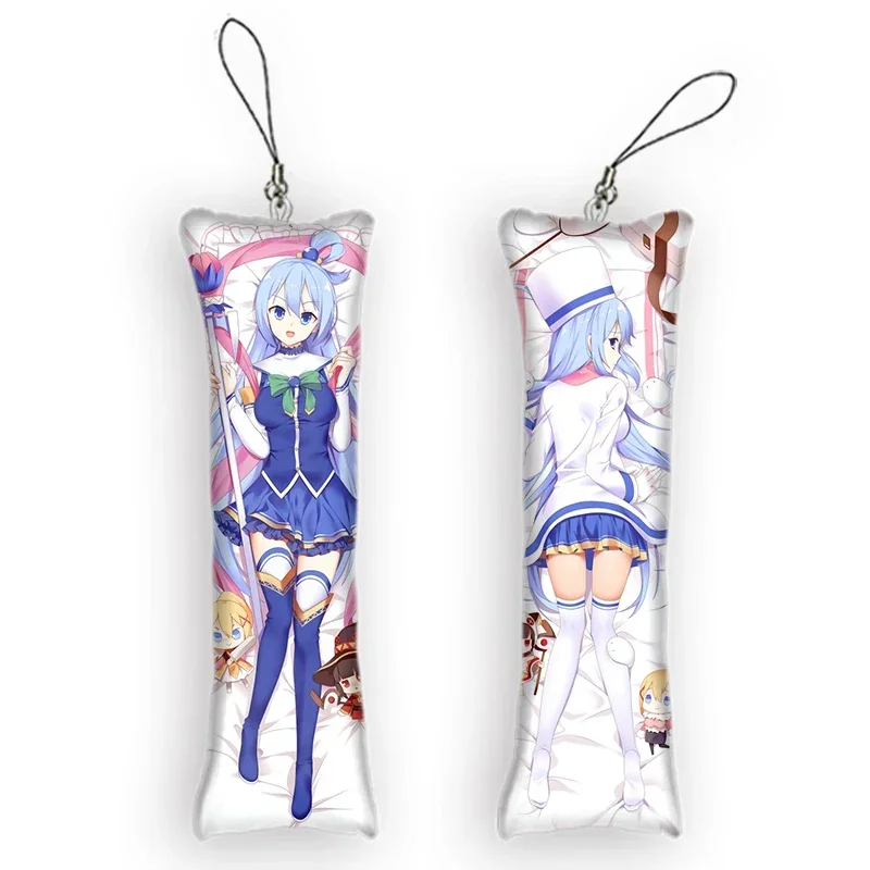 Мода 4x12 см брелок Dakimakura двусторонний мини аниме подвесной орнамент для телефона