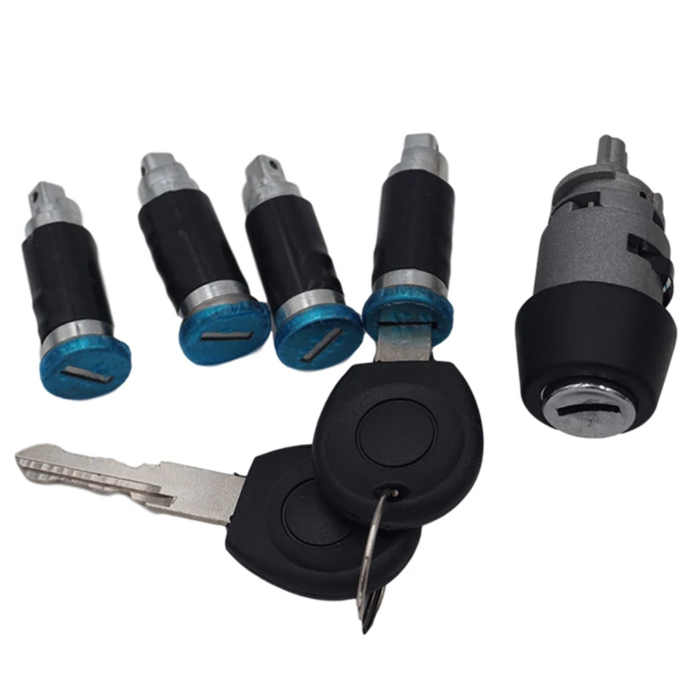 

1 set Ignition Switch 4 Door Lock Barrel 2 Keys 701837205 for T4 Caravelle MK IV 1990-2003 Transporter Double Barn Doors