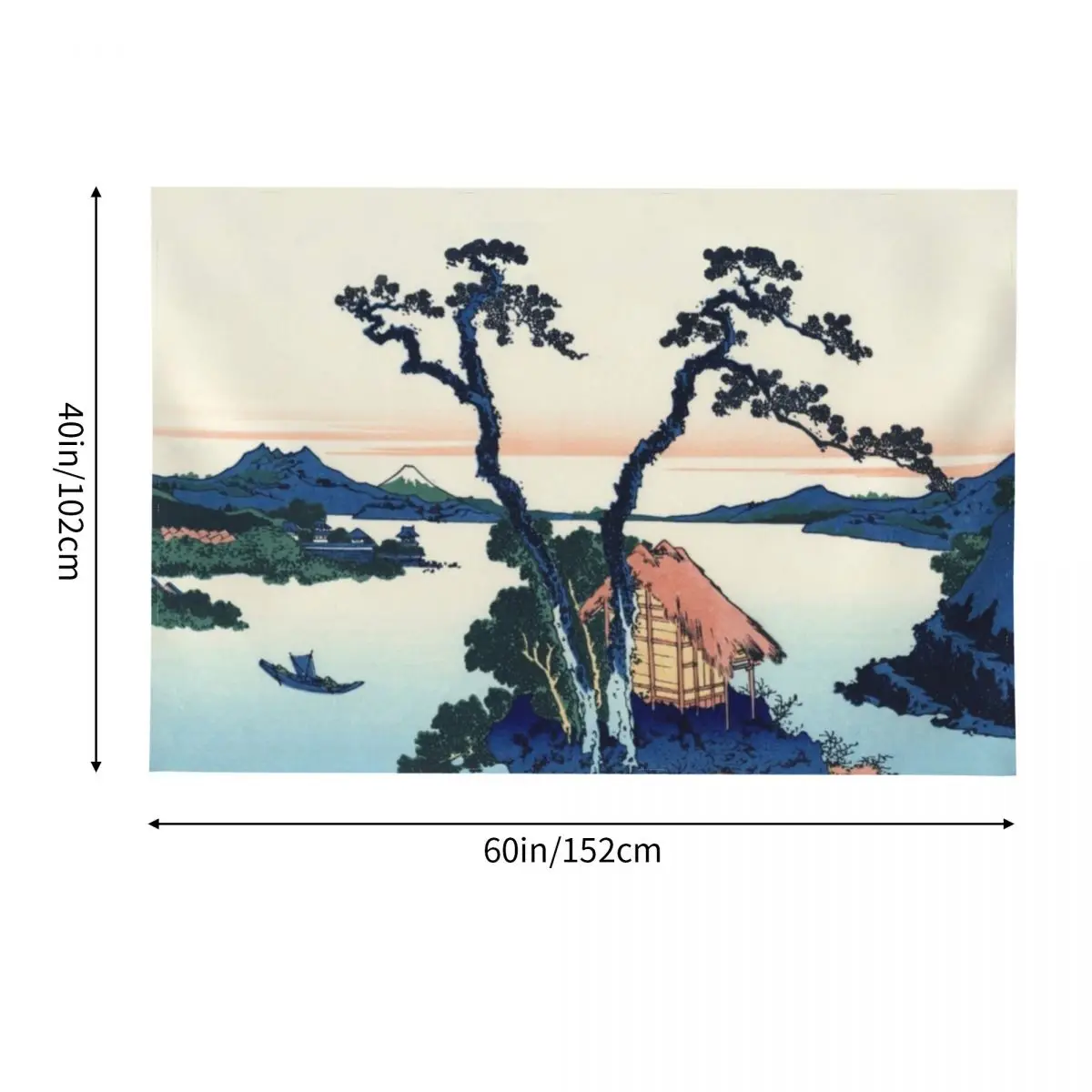 Озеро Сува в провинции Шинно Гобелен Скандинавский домашний декор Аниме Декор