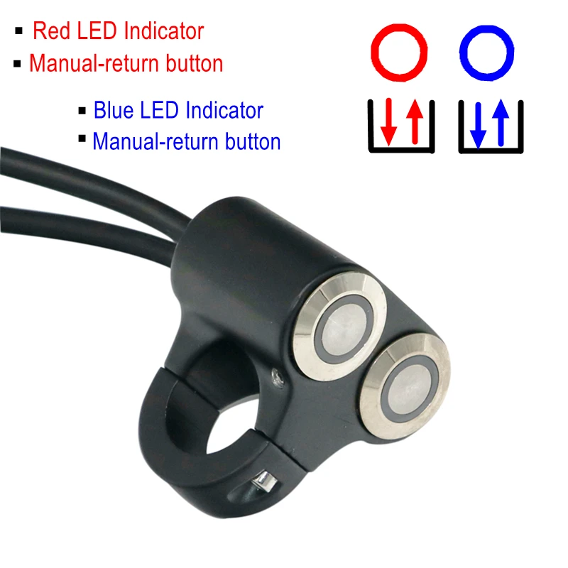 

LMoDri 22 мм руль мотоцикла переключатели ATV скутер фара аварийный тормоз противотуманный фонарь включение-выключение алюминий с индикатором DIY