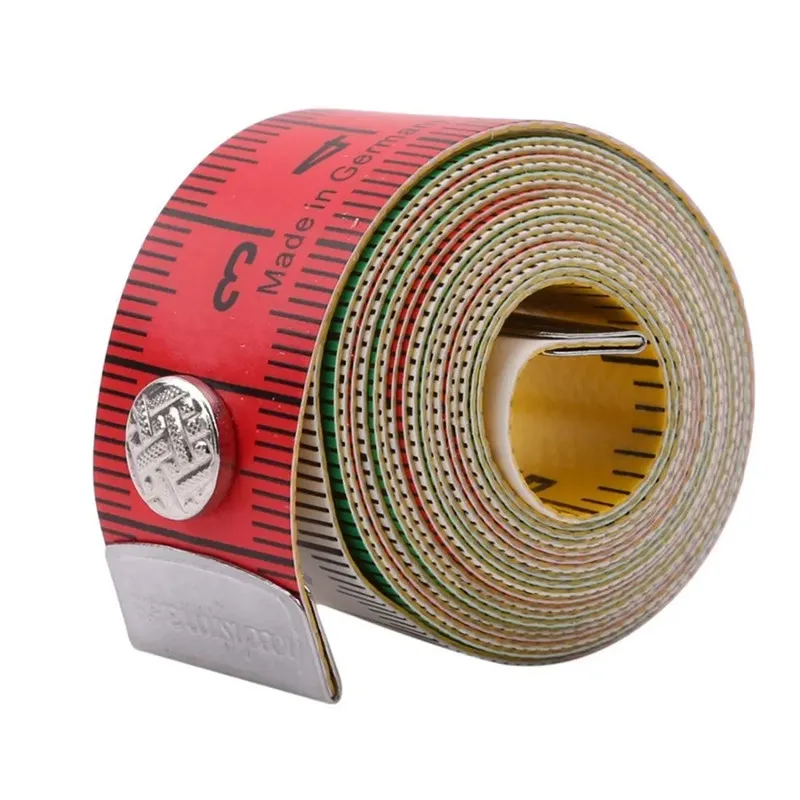 

150cm/60in Germany Quality Soft Tape Measure Tailor's Tape with Snap Fasteners Body Measuring Ruler Needlework Sewing Tool