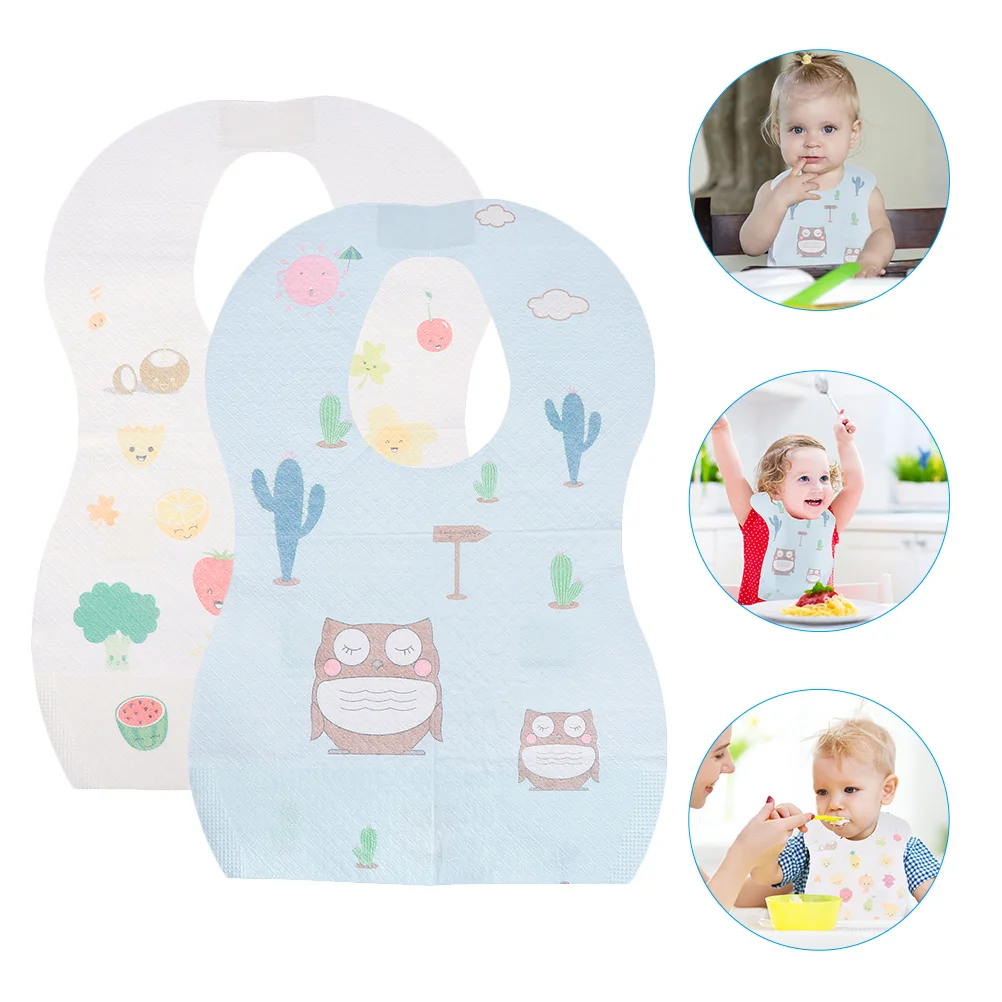 

40 шт., детский нагрудник с принтом