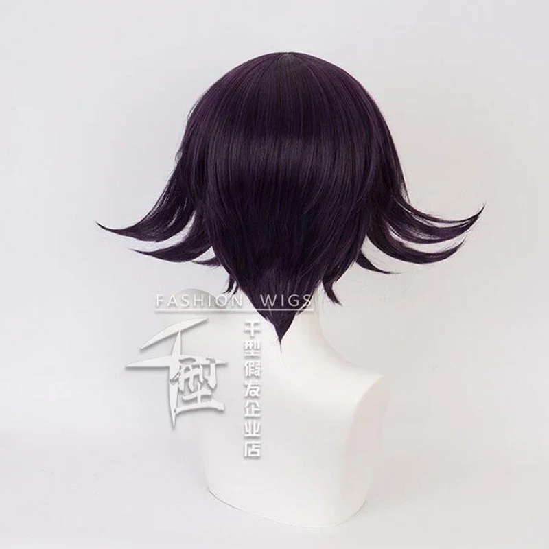 Anime Danganronpa V3 Killing Harmony Ouma Kokichi Short Wig Cosplay Costume Dangan Ronpa Heat Resistant Synthetic Hair+ Cap