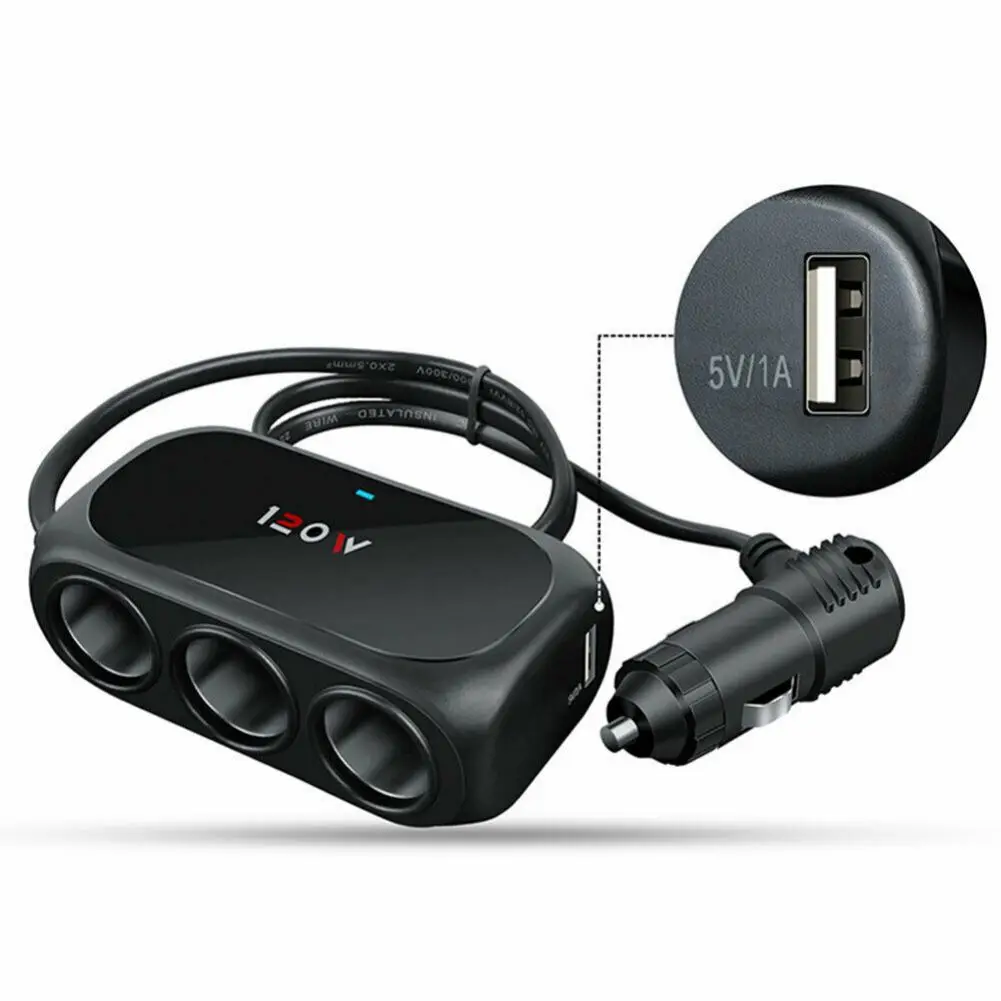 Автомобильное зарядное устройство для прикуривателя сигар с 2-мя USB-портами |
