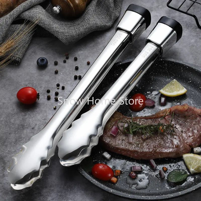 

304 Stainless Steel Food Clip Kitchen Anti-scalding Thickened Barbecue Korean Barbecue Clip Food Clip Bread Steak Clip