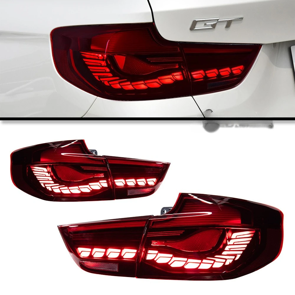 Фото Подходит для BMW 3 серии GT, комплект задних фонарей F34, модифицированные светодиодные фонари с эффектом «драконьей чешуи», динамические указатели поворота с эффектом «бегущей воды». №2