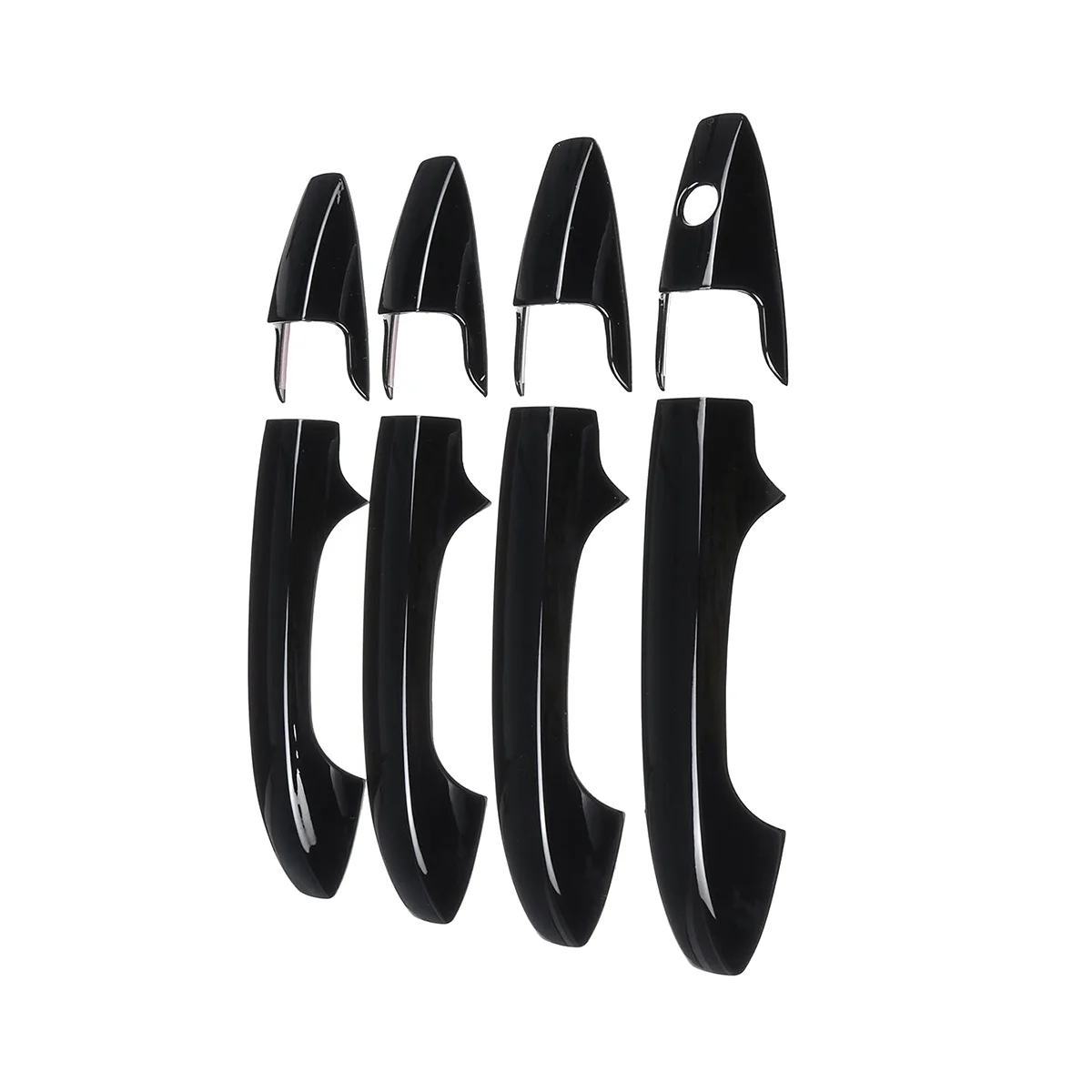 

8Pcs Black Car Door Handle Cover Trim Catch Cap Stickers Exterior Door Handle Cover for Honda CR-V