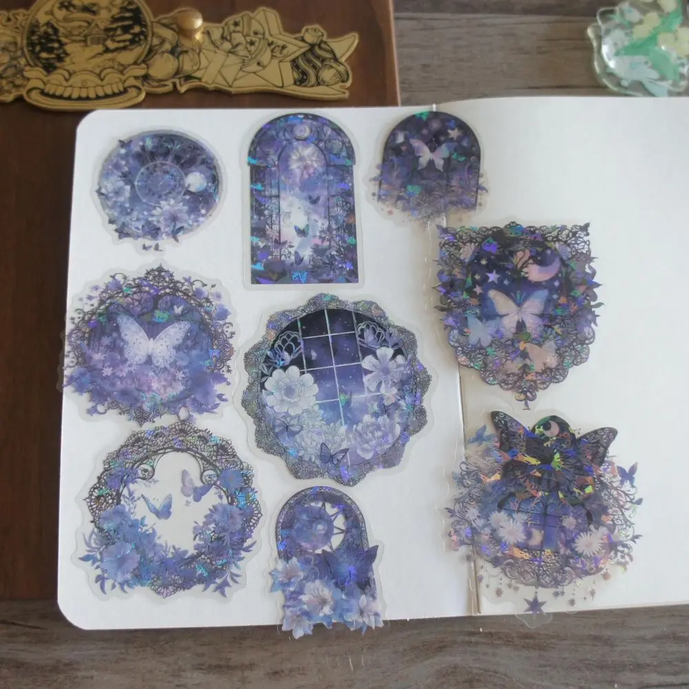 18 шт. лазерный ромбовидный узор кружево круглый кот лебедь конвалія дизайн ПВХ