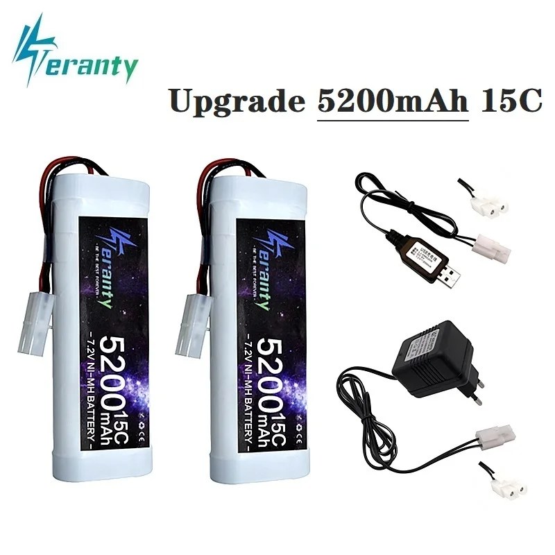 

Upgrade 7.2V 5200mAh Battery With Charger SC Ni-MH For RC Toys Tank Car Airplane Helicopter Tamiya Connectors 7.2V Battery