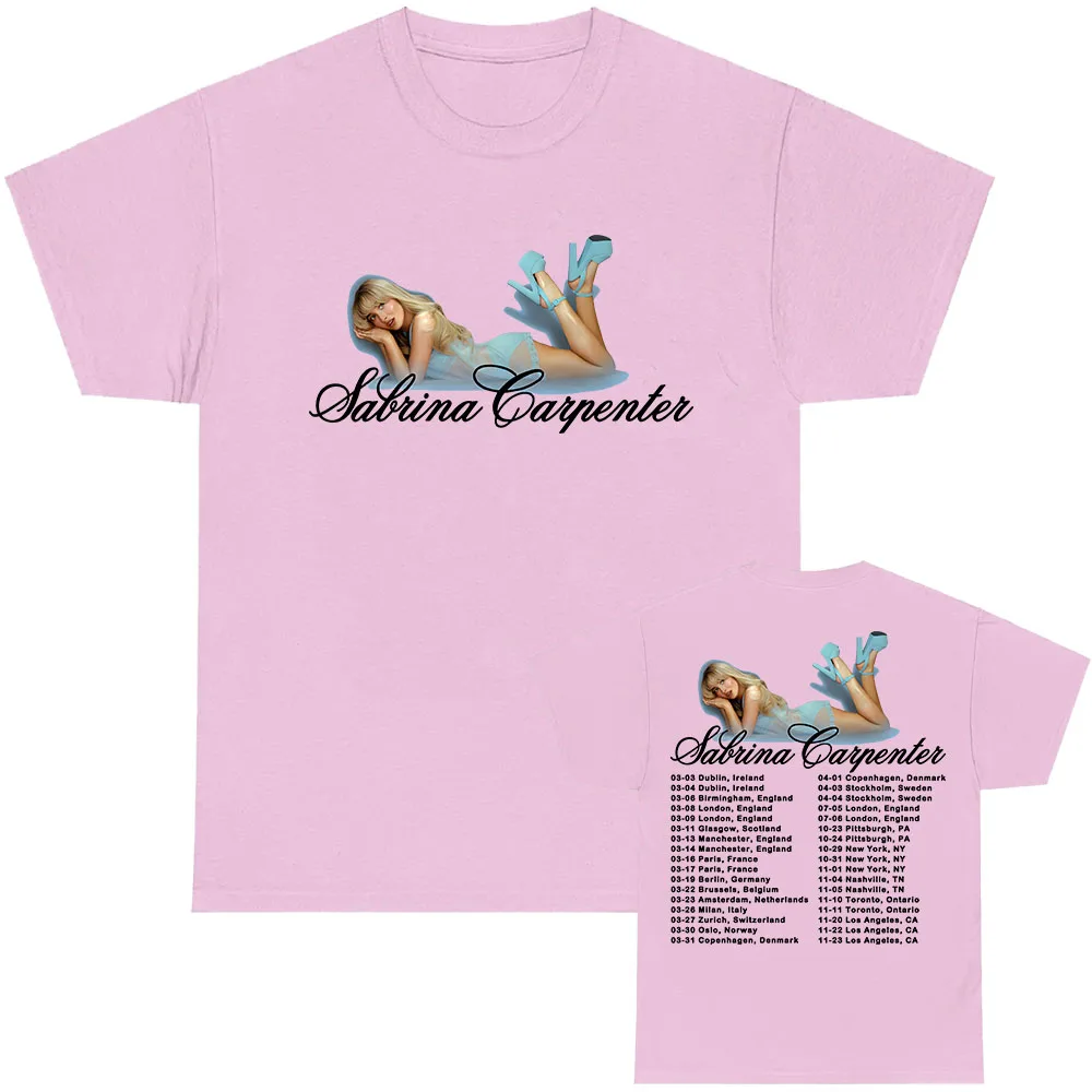 Sabrina Carpenter Short N' Sweet Tour 2025 футболка из хлопка
