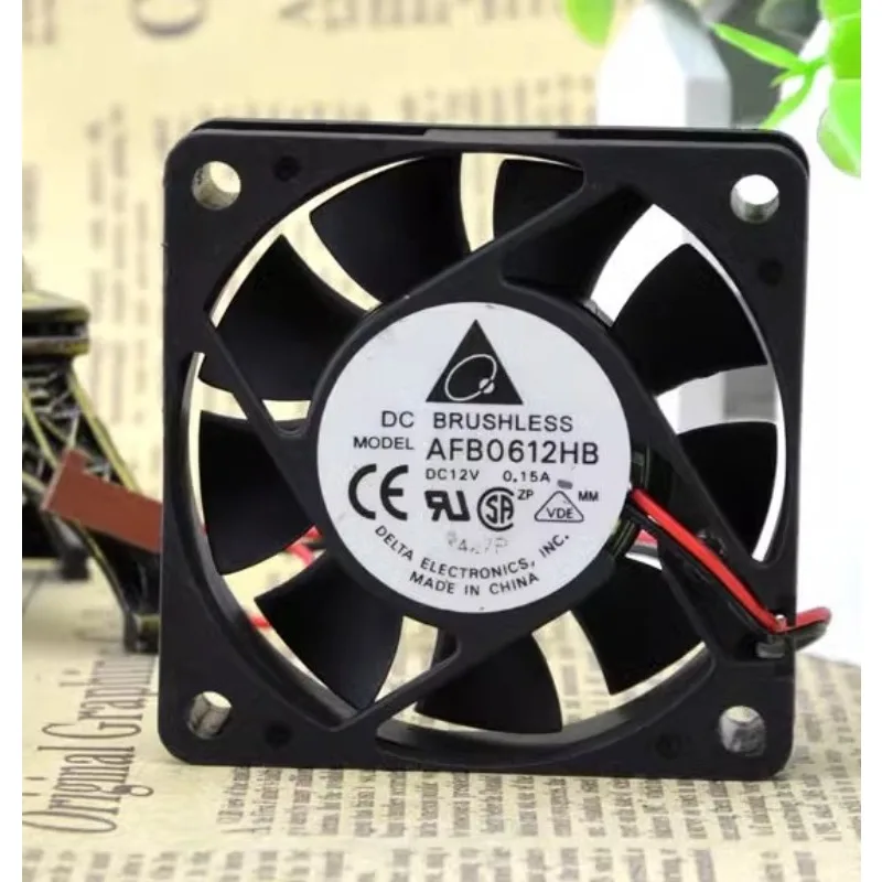 

New Cooler Fan for Delta AFB0612HB 12V 0.15A 6CM Silent Dual Ball Fan 6015 60*60*15mm