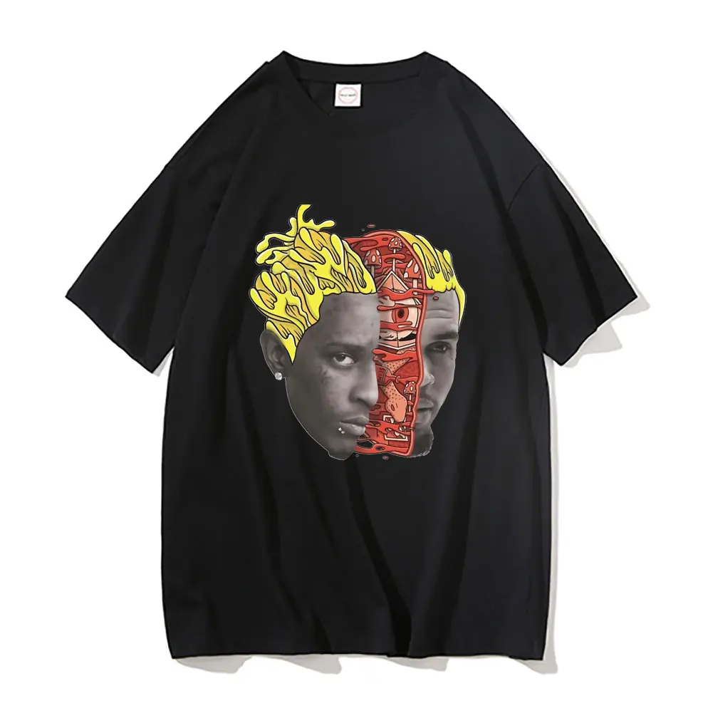 

Chris Brown and Young Thug Album Slime & B Graphic Print T Shirt Summer Mens Tshirt Tops Men Women Hip Hop Oversized T-shirts