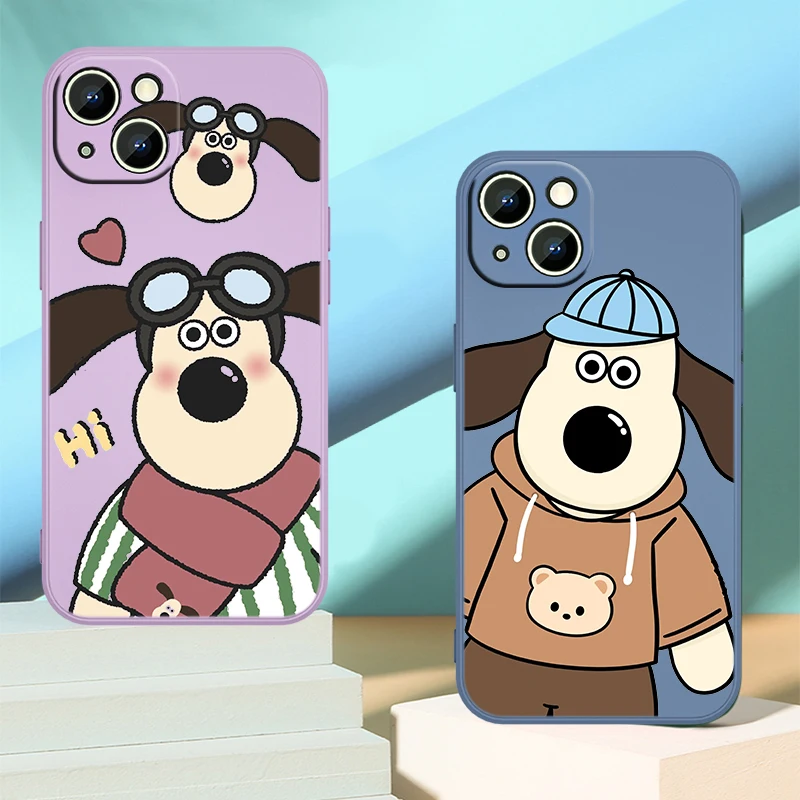 

Anime Wallace Gromit Cute Phone Case For Apple iPhone 14 13 12 Mini 11 Pro XS MAX XR X 8 7 6S SE Plus TPU Liquid Silicone Fundas
