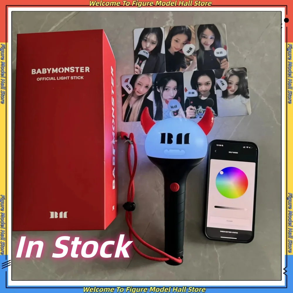 Фото Оригинальный световой стик Kpop BABYMONSTER с Bluetooth, концертный светильник BAEMON, ручной фонарь для фанатов RORA ASA RUKA, флуоресцентный. №1