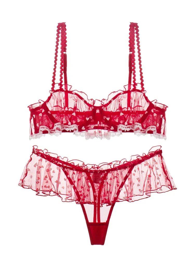 Женский комплект кружевного нижнего белья Sweetie Love праздничный женские