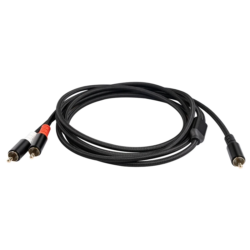 RCA Y Adapter Cable Subwoofer Y Cable 1X RCA To 2X RAC Audio Cable 1 Rca To 2 Rca Power Amplifier Audio Cable