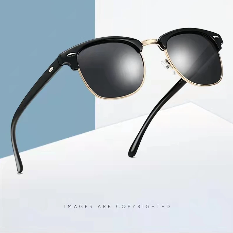 Солнцезащитные очки с квадратными поляризационными стеклами UV400 для мужчин и женщин