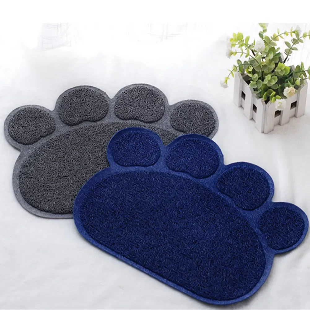 

Pet Cat Litter Mat Paw Print Feeding Bowl Placemat Cat Bed Pads Non-slip Waterproof Litter Trapper Mats Cat Accessories