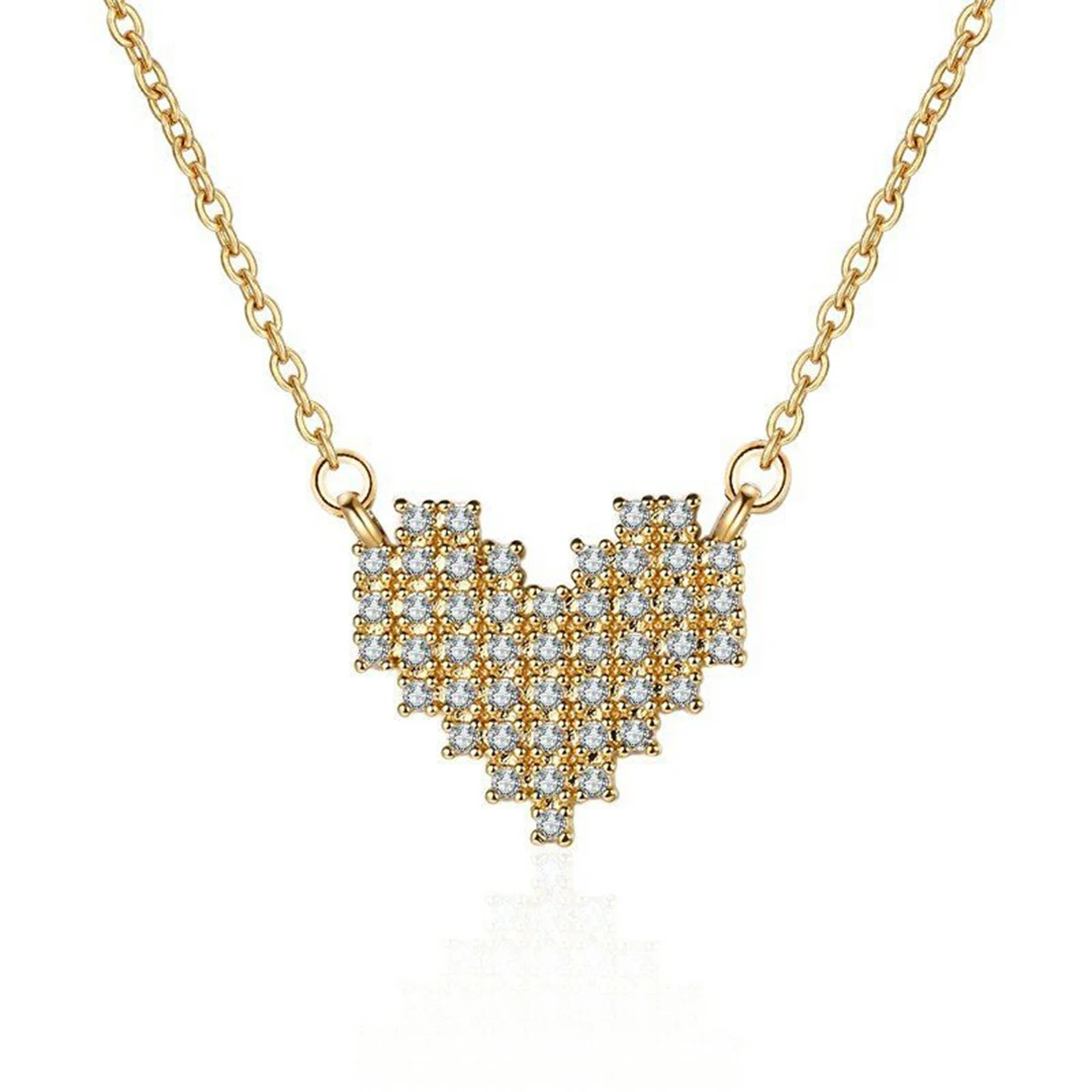 

Женское колье из серебра 925 пробы с подвеской в форме сердца