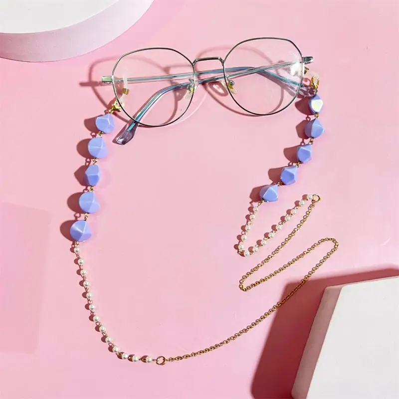 

Eyeglasses Chain Irregular Beaded Universal Mask Chain Neck Cord Anti-lost Mask Hanging Rope Home Accessories Mask Rope Portable