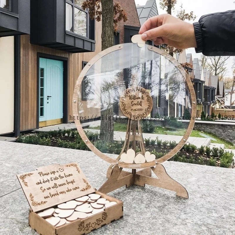 

Деревянная круглая вывеска для свадьбы