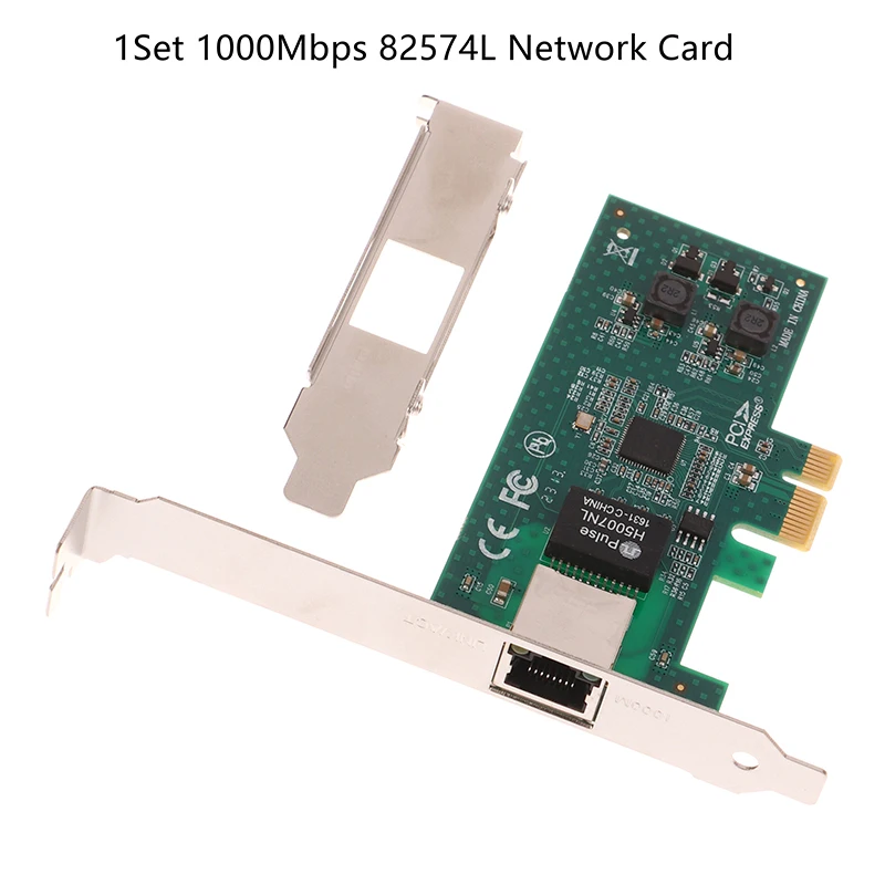 

1000 Мбит/с, Gigabit Ethernet 82574L, чипсет для настольного компьютера, PCI-E X1, сетевая карта, стандартный адаптер, конвертер, сетевой контроллер