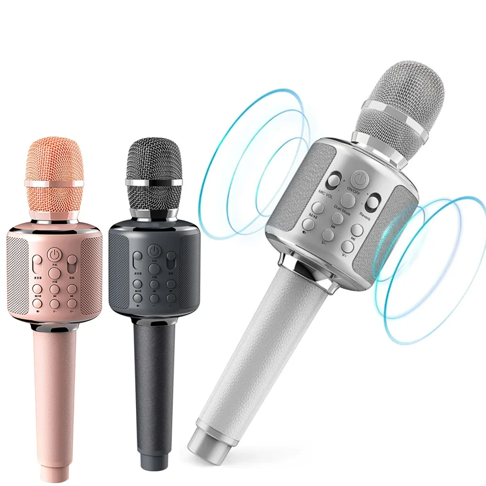 

Новый Ручной Bluetooth-микрофон, перезаряжаемый портативный беспроводной микрофон для караоке для дома, KTV-плеера, пения на вечеринке, поддержка...